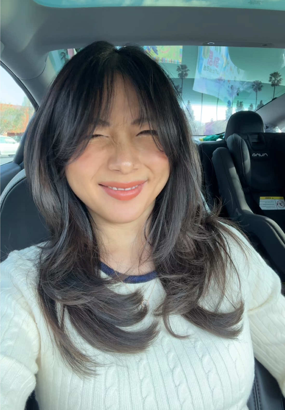 A post by @lovemicorazon on TikTok caption: Fresh cut & color #hairtransformation #layeredhaircut #balayagetransformation 
