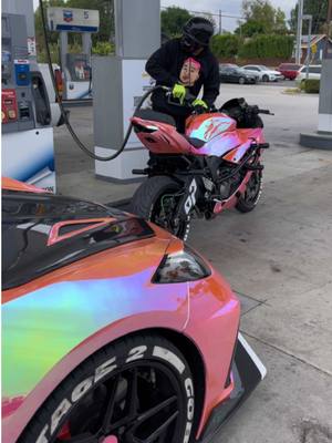 A post by @sixstarstunts on TikTok caption: Twining #motorcycle #Love #car #rainbow #crazy #halloween 