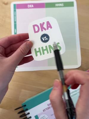 A post by @nurseinthemakingkristine on TikTok caption: DKA vs. HHNS: Quick Comparison #NursingSchool #FutureNurse #NursingStudent #NurseLife #medsurg 