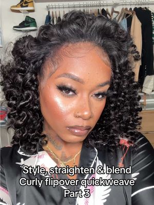 A post by @laurasiaandrea on TikTok caption: How to style & blend a #curlyflipoverquickweave using beauty supply store hair 🤯 The hair I used is from @Vivaceusa_official in deep wave maestro multi pack 14,16,18. All products used will be in my Amazon storefront! Stay tuned and enjoy 🙏🏾🧚🏾‍♀️ #quickweave #thinhair #finehair #invisiblepart #flipoverquickweave #laurasia #laurasiaandrea #laurasia_yt #laurasiaandreapcos #explore #fyp #blackgirl #5k #viral #hairtok #hair #vivace #maestro #maestrobundle #humanhair #quickweave #redbykiss #bondingglue 