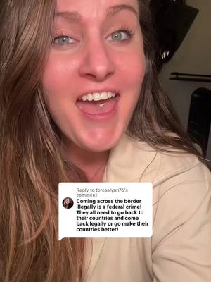 A post by @thecourtneychronicles_ on TikTok caption: Replying to @teresalynn76 to be fair, misdemeanors CAN be considered federal crimes too. But the way people tend to use “federal crimes” in immigration arguments is unfair and misleading. Federal crime implies serious offences like 🚦, 🍬, or fraud. And its not fair to paint such a broad brush for a petty misdemeanor like first time entry. #politics #maga #trump #trumpsupporters #fyp #immigrant #immigration #liberal 