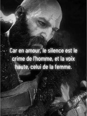 A post by @luniqueghost on TikTok caption: Car en amour, le silence est le crime de l'homme, et la voix haute, celui de la femme. #citation #amour #pourtoi 