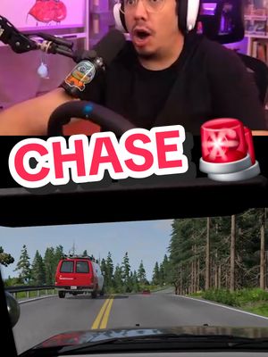 A post by @shadesofnate on TikTok caption: This chase came to a sudden end 😂 #beamng #gaming #beamngdrive #fyp 