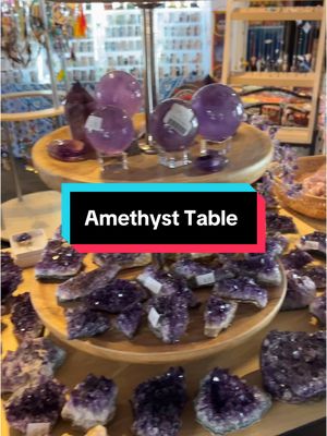 A post by @yourinnerlight on TikTok caption: Comment a 💜 if your a fan or own a piece of amethyst! #yourinnerlight #crystallovers #amethyst #healingstones #clusters #crystalfyp #lititzpa #druzy 