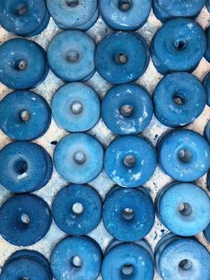 A post by @crunchyasmr84 on TikTok caption: 100+ Blueberry Donuts | #crunchyasmr84 #asmr #chalkart NO EDITS OR REPOSTING OF ANY KIND! I DO NOT ALLOW MY CONTENT TO BE EDITED OR REPOSTED. 