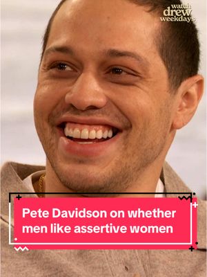 A post by @thedrewbarrymoreshow on TikTok caption: Don’t be afraid to shoot your shot with Pete Davidson 💘 #petedavidson #dating #dogmanmovie #drewbarrymore 