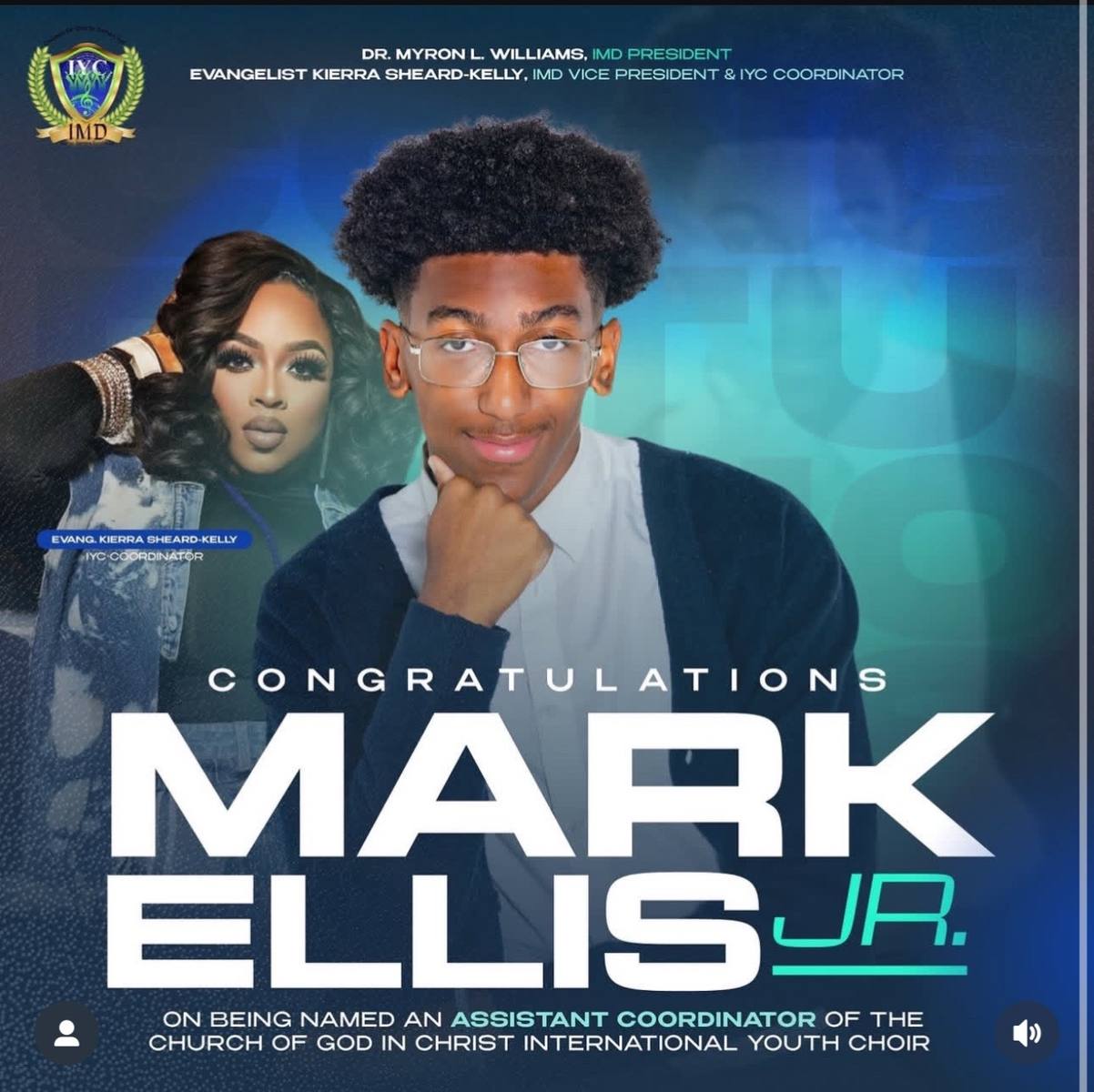 A post by @mark_e_04 on TikTok caption: So excited to be working with the international youth choir this year 🔥✨ This is gonna be FUN!! Cogic aim WE READY FOR YOU!! #christiantiktok #churchtiktok #cogic #ablazeyouthchoir #fyp 