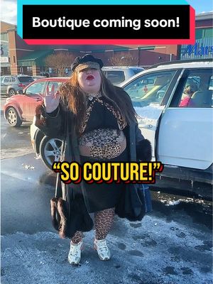 A post by @contessa_stuto on TikTok caption: 🚨 GREAT NEWS 🎉 BOUTIQUE COMING SOON! 👠👗🤩👜 isn’t that “SO COUTURE?!” 💋  #socouture #couture #boutique #boutiqueowner #fashion #style #oneofakind #lit #fitcheck #streetwear #altfashion #underground #brooklyn #nyc #iconic #unique #grwm #vintage #upcycling #allsizes #plussizefashion 