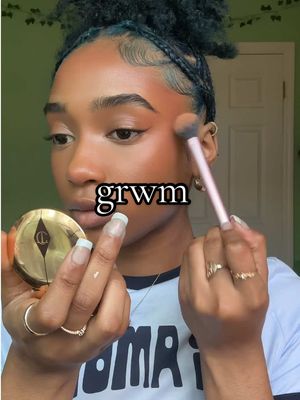 A post by @_seraphsworld_ on TikTok caption: quick grwm! 🪷🫐🪽 #grwm #seraphsworld #fyp 