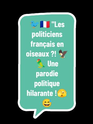 A post by @infos_fr24 on TikTok caption: Imaginez un monde où les politiciens français🇫🇷 sont des oiseaux ! 🦜 Qui est l’aigle 🦅 qui plane au-dessus de tous ? Qui est le corbeau 🦢 bruyant qui ne cesse de croasser ? Une parodie satirique qui revisite la politique française comme vous ne l’avez jamais vue !😆 🎬 Ne manquez pas cette vidéo ! N'oubliez pas de liker 👍, commenter 💬 et vous abonner 🔔 pour plus de contenu drôle et original !#France #Politique#politicien  #marinelepen#ericzemmour #jeanlucmelanchon #geralddarmanin #annehidalgo  #Satire #Parodie #Macron #LePen #jordanbardella  #Europe #Oiseaux #Drôle #Comédie