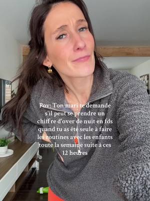 A post by @laurencelann on TikTok caption: À prendre avec humour 😜 ou pas hahaha ! #couplehumour #momlife 