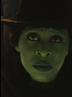 A post by @wickedmovie on TikTok caption: Cynthia Erivo explores Elphaba’s journey in self-belief and discovery. 💚