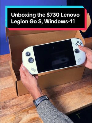 A post by @cnetdotcom on TikTok caption: Not sure if you’d ever want to use this vertically…but you can. Let’s unbox the new Windows-11 powered #Lenovo Legion Go S🎮  #tech #handheld #handheldgaming #gaming #gamingtok #lenovolegiongos #legiongos #handheldconsole 