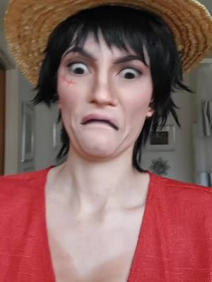 A post by @anemovencosplay on TikTok caption: This filter 🤣🤣 #onepeice #onepicecosplay #luffycosplay #anime #animecosplay #filter #fyp #monkeydluffy #animetiktok 