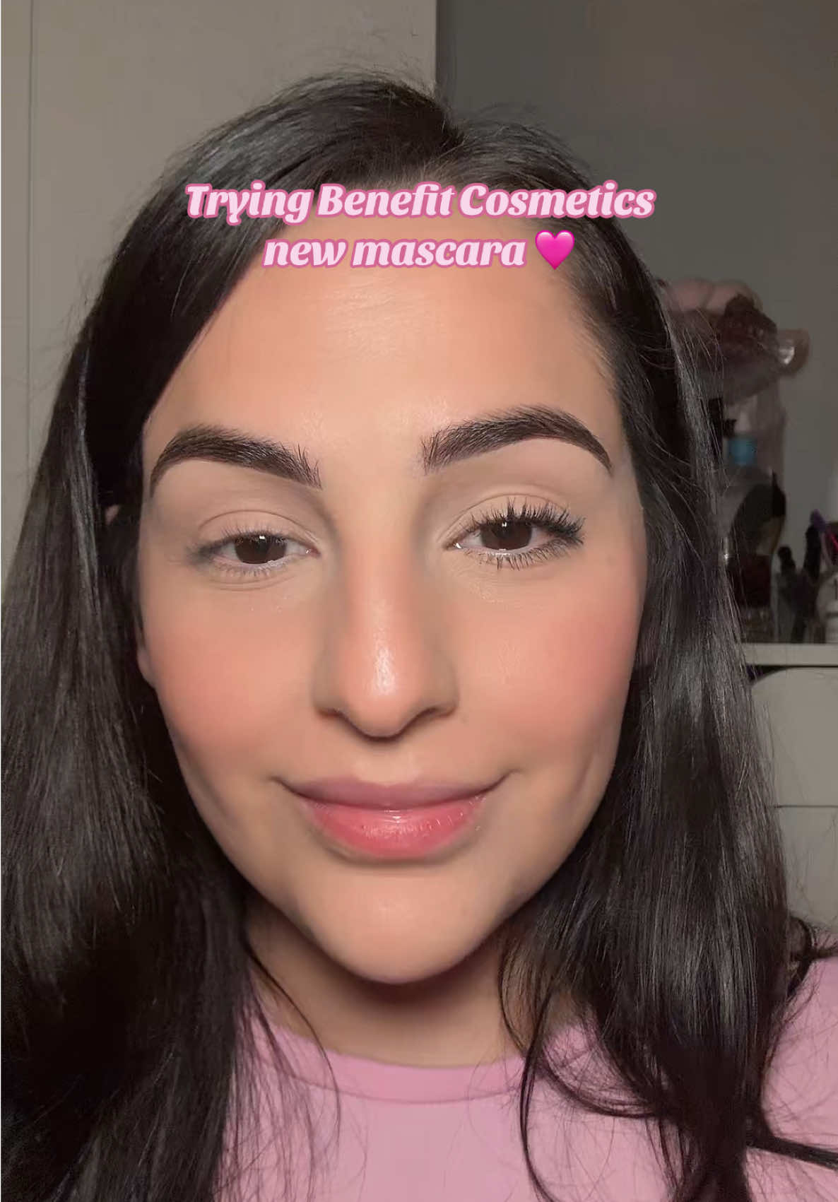 A post by @crystalverdayesmua on TikTok caption: Trying @Benefit Cosmetics New Badgal Bounce Volumizing Mascara. 👁️✨ #benefitcosmetics #mascara #benefitclubpink #benefitmascara #badgalbounce 