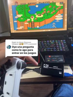 A post by @chavalon.reviews on TikTok caption: Replying to @Hover Reynoso Vásquez 🙈😎7777 asi entras a los juegos #treasurefinds #retrogames #arcadegames #mario #gamestick4k #gamestickwireless #gamestickconsole #gamestickpro 