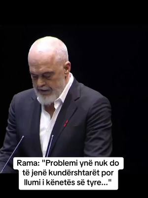 A post by @rtshqiptar on TikTok caption: Rama: "Problemi ynë nuk do të jenë kundërshtarët por llumi i kënetës së tyre..." #edirama #kuvendikombetarrinor #rtsh #rtsh24