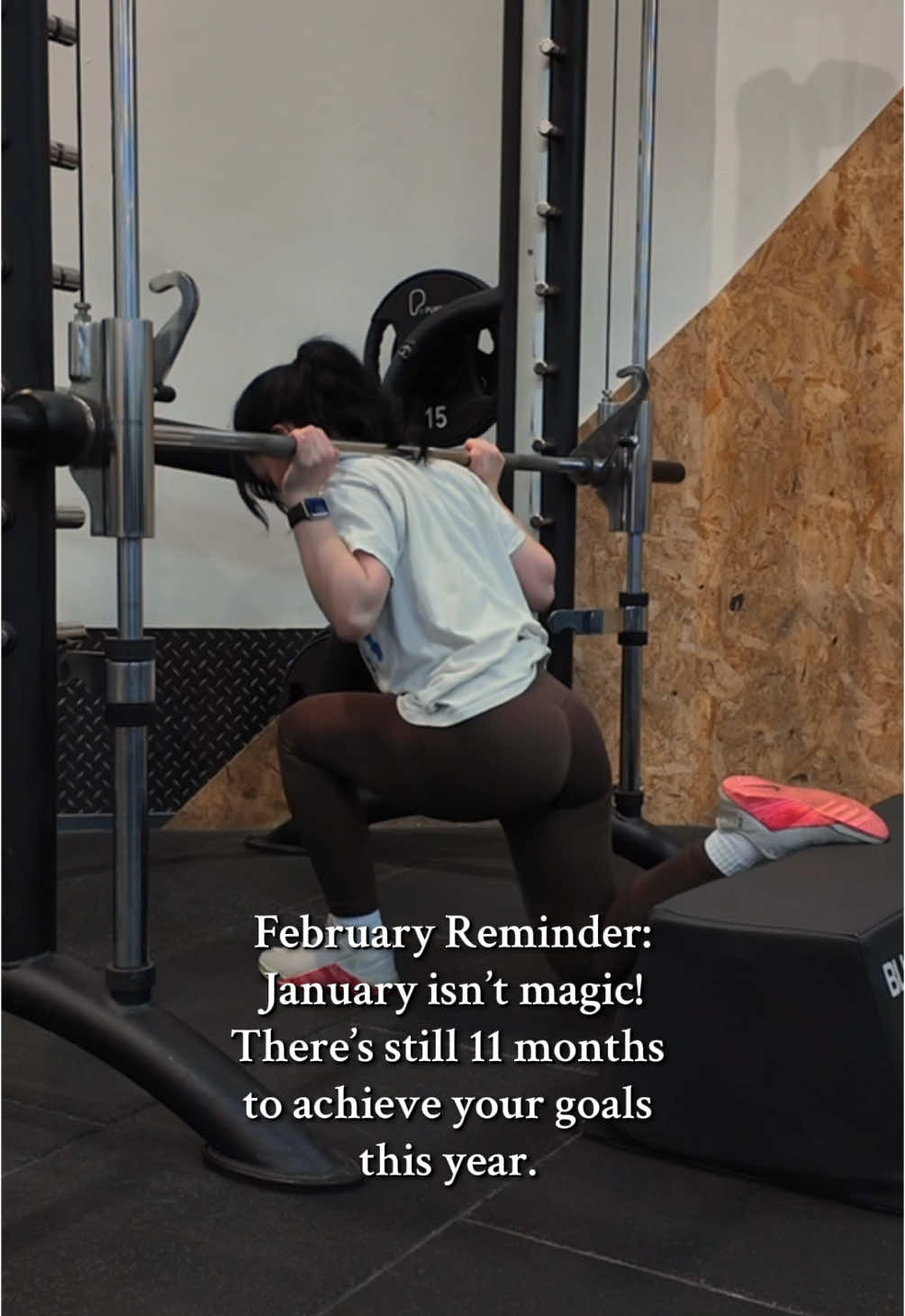 A post by @amymichellefitness on TikTok caption: This is around when most people lose all motivation for working on the goals they set at new years.  If you didn’t achieve your goals in January, reassess, plan, and just pick up where you left off.  There is still 11 months left of 2025; do you want to go into 2026 in the same place as last year, or do you want to have achieved what you set out to do?  #gymmotivation #beginnerworkout #musclegrowth #exercisetiktok 