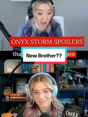 A post by @fantasyfangirlspod on TikTok caption: *Spoilers for end of Onyx Storm!* The big question in Iron Flame was "what's Violet's second signet?" and as we finish reading Onyx Storm, it's "Who's the new brother??" While we can't wait to dive into allllll the possibilities and be on the lookout for venin-brother-clues, these are our initial thoughts! (Though after this aired, Lexi is seriously wondering if it's actually Aaric.) Need a cure for that Onyx Storm hangover? Tune in to Fantasy Fangirls' reaction episode, available wherever you go for podcasts & YouTube! The episode is split into two parts: a spoiler-free review and spoiler-heavy reactions. Our Onyx Storm deep dive begins on Feb. 3 with Episode 1, Prologue - Chapter 6! We'll break down everything that happens in this stretch of chapters, including lots about the politics, characters, lore, and theories! #onyxstorm #fourthwing #ironflame #rebeccayarros