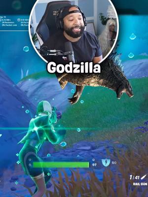 A post by @thefiercediva on TikTok caption: I hate Godzilla #fortnite #tiktoklivegamingpartner 