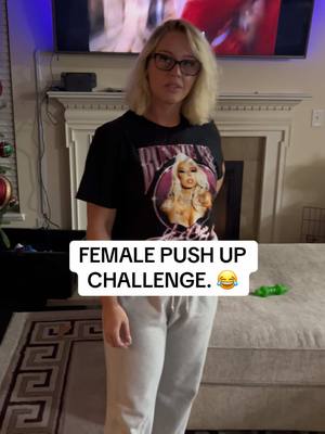 A post by @djhylyte on TikTok caption: She hit a smooth 10 okayyy @Gabby Benacquista 😂 #fyp #fypシ #femalepushup @Bunnie Xo 🪄 