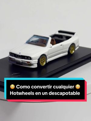 A post by @themonsternach on TikTok caption: Como convertir cualquier Hotwheels en un descapotable 😳 #hotwheels #hotwheelscollections #diecast #carcommunity #lentejas 