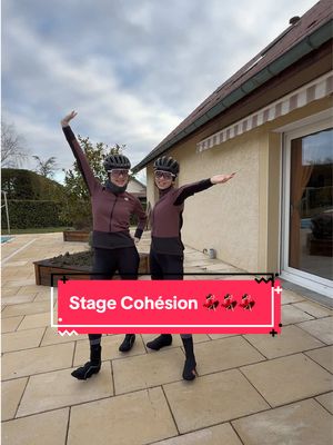 A post by @laura_lavry on TikTok caption: Stage Cohésion 💃🏻💃🏻💃🏻 #stage #cohesion #team #vtt #cycling #sister #jura #kart #endurance 