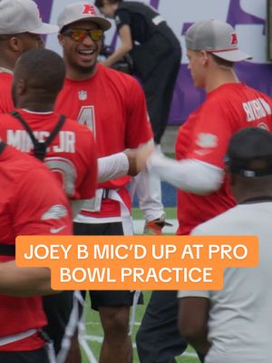 A post by @bengals on TikTok caption: Joey B was the feds today 😂 #joeburrow #nfl #micdup #jamarrchase #joemixon #ProBowl 