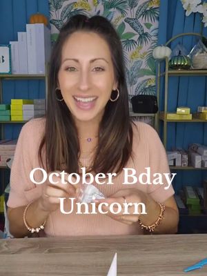 A post by @fizznbling_v on TikTok caption: Unicorn Alert!🦄 October Birthday Unicorn #Unicorn #opal #October #octoberbirthday @Bomb Party Official 
