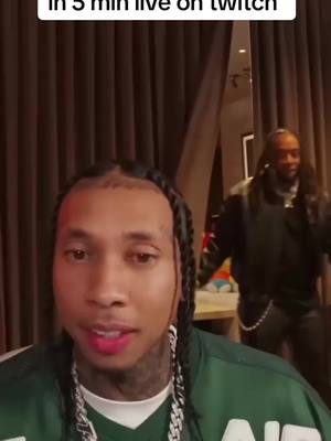 A post by @tyga on TikTok caption: Made a quick hit on live w @Ty Dolla $ign  🔥🔥 #twitch