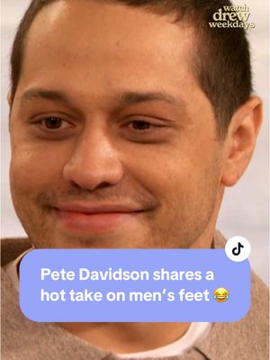 A post by @thedrewbarrymoreshow on TikTok caption: Hot take from Pete Davidson 🚨#petedavidson #lilrelhowery #drewbarrymore 