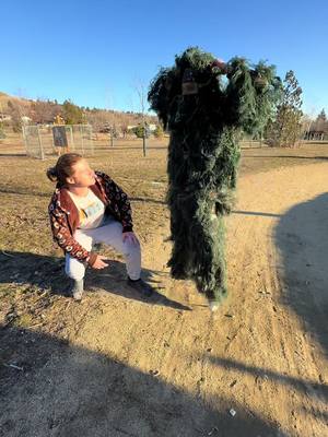 A post by @smackindeals on TikTok caption: Guy in a Gilly suit in the park.