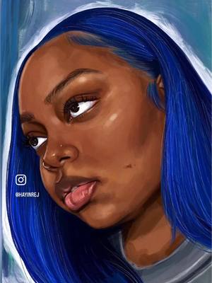 A post by @hayinrej on TikTok caption: I love me and i love drawing me and i love looking at videos of me drawing me🫶🏾 #fyp #art #blackart #blackartist 