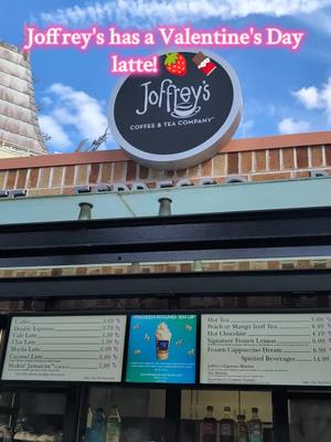 A post by @adventuresbypotatie on TikTok caption: Iced Strawberry Dipped Mocha Latte 🍓🍫❤️ Valentine's Day coffee at Joffrey's around WDW #joffreyscoffee #wdw #disneyfood #potatietravels #8thwondertravelco #findyourwonder #disney 