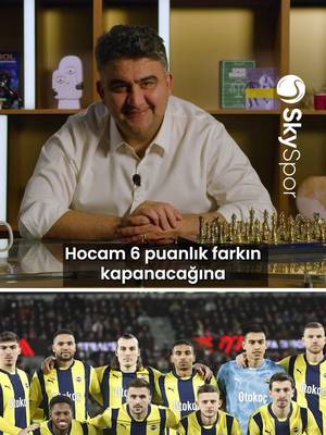 A post by @skyspor_tr on TikTok caption: 🗣️ Ümit Özat: Ben 6 puanlık farkı ciddiye almıyorum. Galatasaray bu hafta Antep'e puan kaybedecek, Fenerbahçe ise Rizespor'u zaten yenecek. Böylece puan farkı 4 ya da 3’e düşecek. Fenerbahçe, şampiyonluk için doğru adımları atıyor. Rakibin ne yapacağının önemi yok, önemli olan, Fenerbahçe'nin maçlarını kazanması. Üstelik Galatasaray’ın kolay maçları da yok. Eyüpspor, Samsunspor, Trabzonspor ve Beşiktaş deplasmanlarına henüz gitmedi. #ÜmitÖzat #Fenerbahçe #Galatasaray #Beşiktaş #Samsunspor #Eyüpspor #GaziantepFK #ÇaykurRizespor #SüperLig #Futbol