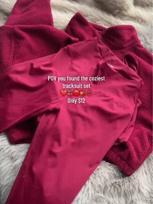 A post by @mini05169 on TikTok caption: #tracksuit #tracksuits #3piecesuit #comfyoutfits  #womenwear #womenclothing #womenfashion #winteroutfit #spotlightfinds  #valentinesoutfit #valentinesdaygift #ValentinesDay 