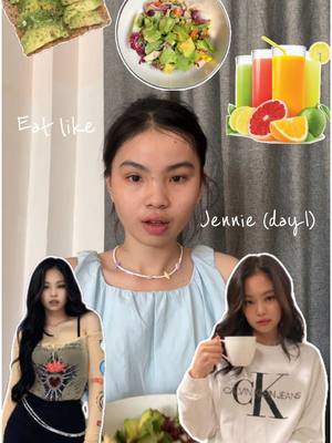 A post by @zhaahong on TikTok caption: Eat like Jennie Kim from Blackpink (Day1)  - Low calories ; No salt #fypシ゚viral #liferecently #healthyliving #jenniekimblackpink #kpopdietplan 