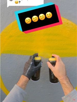 A post by @h.mesc on TikTok caption: Réponse à @bri.otter « 🫤 » with @Montana Cans 🌟 #satisfying #Colors #ASMR #graffiti Satisfying emoji wall painting and ASMR graffiti videos! Subscribe for more and drop your ideas in the comments. What should I paint next? Emoji or something else? Let me know! 