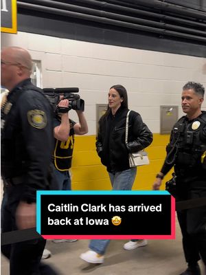 A post by @wnba on TikTok caption: Caitlin Clark has arrived ⭐ The NCAA’s All-Time Leading Scorer is back with Iowa WBB to raise #22 to the rafters!