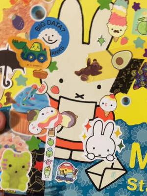 A post by @random.c.i on TikTok caption: Decorating the box where I keep all my scraps for journaling and sketchbooks.  #miffy #miffymerch #kawaiistationery #kawaiistickers #scrapbooking #stationery #journaling #washitape #craftideas #cutetrinkets 