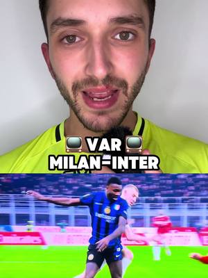 A post by @arbitropiugrossoditiktok on TikTok caption: L’INTER RECLAMA UN RIGORE NEL DERBY DI MILANO 😱