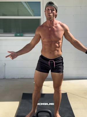 A post by @asgooch on TikTok caption: Newer to kettlebells? Only have 30 minutes to train, and still want to get strong and fit AF? Well then you're in luck because this one should only take you about 30 minutes and it hammers the basics with just one or two kettlebells. Workout Details: Two Hand Clean to Squat - 5x8 Push Press - 4x6 Single Arm Row to Clean - 4x8 You CAN run this one as a circuit if you want, I didn't, to cut down on time. Look I know some of you can't train outside right now because it's cold as balls where you live, but if you can get some sun during this one you'll feel MUCH better. As always, for full Programs, my exact training, and tons of other Full Workouts & How To's check out the site in my bio. Let me know if you hit this one and enjoy! #kettlebellworkout #functionalfitness #homeworkouts #athomeworkouts #strengthtraining #fitover40 #beginnerworkout