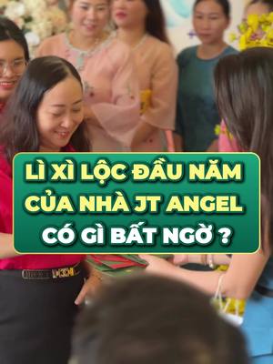 A post by @nhalee.ceo on TikTok caption: KHÔNG KHÍ SÔI ĐỘNG NHẬN LỘC LÌ XÌ ĐẦU NĂM CỦA NHÀ JT ANGEL DIỄN RA NHƯ THẾ NÀO? #nhaleana #ceonhale #jtangelhospital #tetatty2025 #lixidaunam