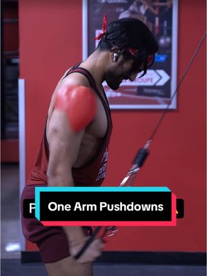 A post by @hazzytrainer on TikTok caption: Carve your Body with One Arm Pushdowns ⚠️ . Here are the main form tips you want to MASTER so you can train like a Pro. 🔥 Form Tip #1: Avoid Using an Underhand Grip, Overhand Grip is better, but what’s the best is Neutral Grip as it will allow you to generate the most power in the movement. ✅ Form Tip #2: Avoid Pulling the Weight with your Shoulders, this takes tension away from your Triceps. ✅ Form Tip #3: Instead Grab a Pole your Object you can Push Against so you can be greater stabilized in the movement. ✅ Form Tip #4: Lastly, Lock your Shoulders In, and focus on Extending through the Elbows. ✅ Using a combination of all 4 will be killer in growing Horse Shoe Triceps. 🔥 Save this for next time you train your Triceps Keep crushing it warriors. . #arms #triceps #armworkout 