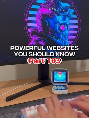 A post by @caniwakeupfamous_ on TikTok caption: Powerful Websites you should know (part 103) / #powerfulwebsites #website #techtok #student #webdesign #productivity 