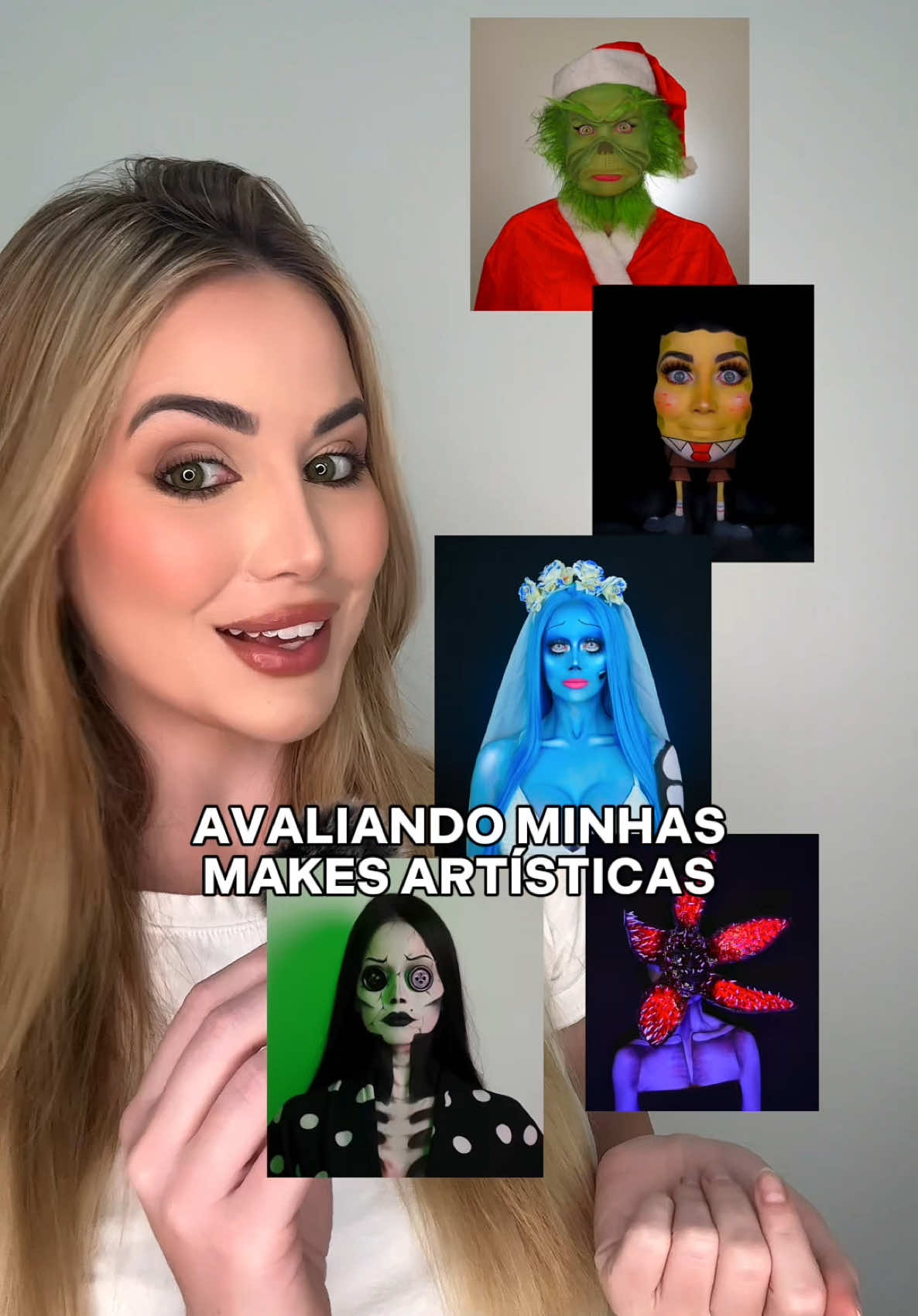 A post by @aninha on TikTok caption: Qual foi a sua preferida? 🥹💖 . . #maquiagem #maquiagemartistica #makeup #avaliandomakes #makeartistica #maquiagemcarnaval #carnaval 