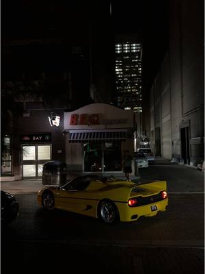 A post by @964jasper on TikTok caption: Toronto’s unbelievably rare $6,500,000 yellow Ferrari F50