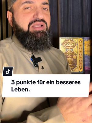 A post by @omar.al.qadi on TikTok caption: 3 Punkte für ein besseres und erfolgreiches Leben. #muslimah #hijab #quran #hadith #besseresleben 