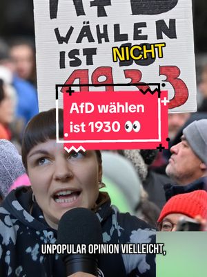 A post by @keine.erinnerungskultur on TikTok caption: AfD wählen ist nicht 1933 (aber trotzdem scheisse) 