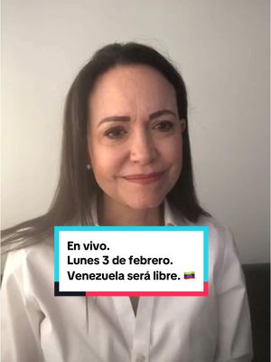 A post by @mariacorinaya_ on TikTok caption: Venezuela va a ser libre y yo seguiré haciendo lo que tenga que hacer dentro y fuera, para construir la fuerza que necesitamos para sacarlos.  Con o sin negociación SE VAN. 
